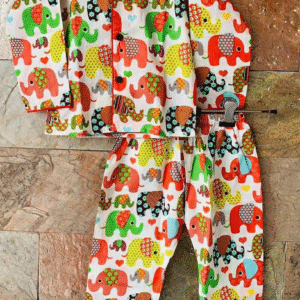 Adorable Kids' Cotton Coord Sets – Elephants Print - Just £7! 🌟
