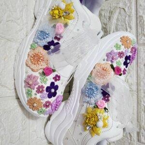 Handcrafted Floral Sneakers